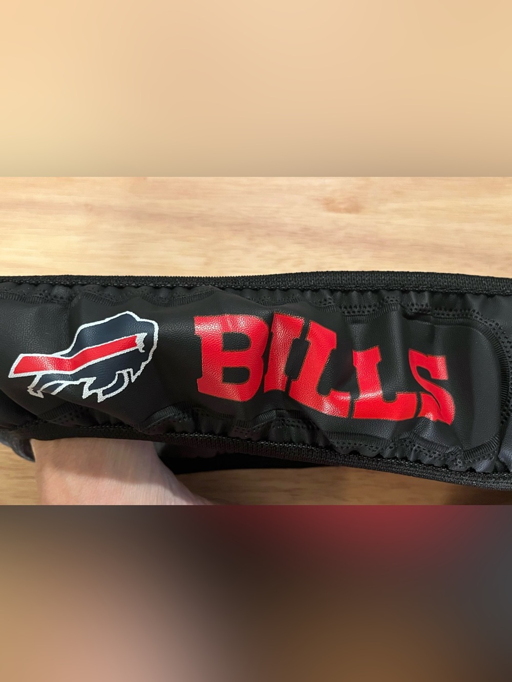 Leather Buffalo Bills Universal Car Steering Wheel Cover